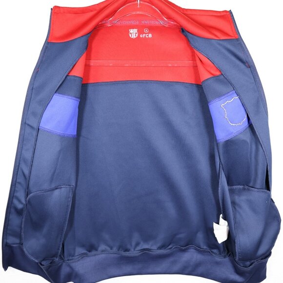 FCB Barcelona Full Zip Logo Jacket Navy Blue Mens Small and Keychain - Picture 8 of 10